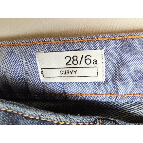 Gap 1969 26X30 Size 28/6A Women Curvy Bootcut Low Rise Blue Denim 5 Pocket Jeans - Picture 7 of 12